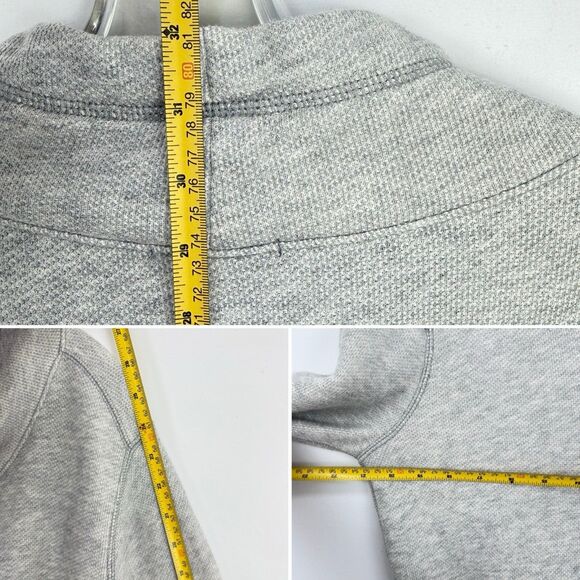 J Crew Cowlneck Sweatshirt Women’s Size L Drawstring Neck Gray pocket kangaroo - Picture 9 of 16